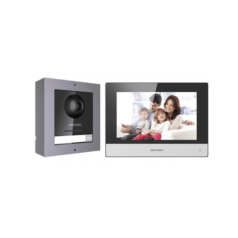 HIKVISION DS-KIS602 КОМПЛЕКТ DS-KD8003-IME1 (ВЫЗЫВНАЯ ПАНЕЛЬ) + DS-KH6320-WTE1 (МОНИТОР 7“)