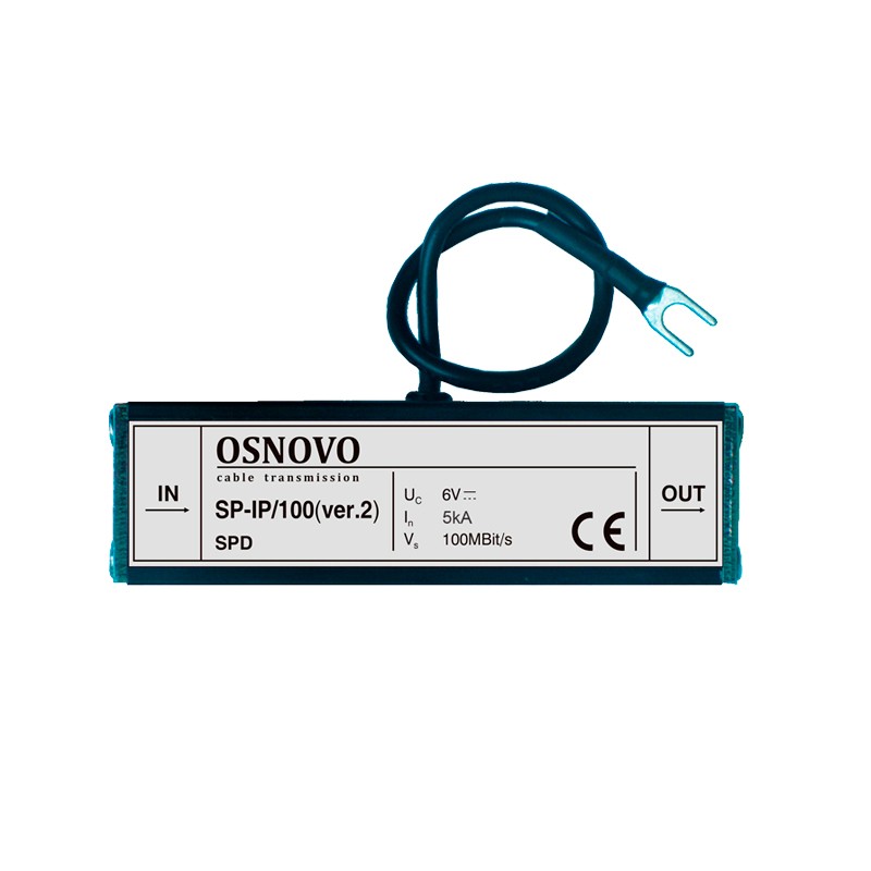 OSNOVO SP-IP/100(VER2) УСТРОЙСТВО ГРОЗОЗАЩИТЫ ДЛЯ ЛОКАЛЬНОЙ ВЫЧИСЛИТЕЛЬНОЙ СЕТИ